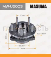 ��������� ���� ������ OPEL Astra-J 09- (with ABS) Masuma MWU5003 MWU5003 ����