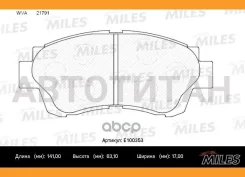 ������� ��������� �������� (��� �������) (����� Semi-Metallic) Toyota Camry 91-96/Celica 2.0 93-99 E100353 E100353 ����