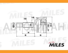 ���� �����. ���/�� Mitsubishi Carisma 1.6-1.9TD 96-06 Miles GA20250 GA20250 ����
