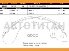 ������� ����. ���������� 200X36, �-� Kia Sephia II (1.5, 1.8)(97~00) Shuma (1.5, 1.8)(97~00) Spectra (1.6 16V)(05~)(������) HI-Q SA053 SA053 ����