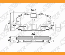 ������� ��������� (�������) Toyota Corolla (E180) 12-19 / Corolla Fielder (E160) 12- / Passo 06-14 /, �������� ST0446552270 ����