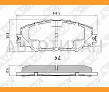 ������� ��������� (�������) Toyota Harrier (XU60) 13-20 / Prius (ZVW30, ZVW50) 09-19 / Prius Alpha 11, �������� ST04465YZZDY ����