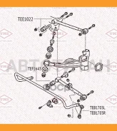 ����� �������� ������� ������ ��� Chery: Tiggo 4 19-, Tiggo 3 17-, Tiggo 5 14-, Lifan: Lifan X60 11-22, Toyota: RAV4 00-05 Tatsumi TEE1022 TEE1022 ���...