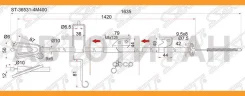 ���� ������� NS Blueberd Sylphy G10, Sunny B15, Almera N16, QG# 2WD -LH SAT ST365314M400, ����� ST365314M400 ����