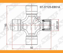 ���������� Nissan Navara 05-/Pathfinder 05-13/Toyota Hilux GGN 05-12/Fortuner N 06- ST37125EB51A ����