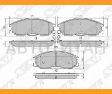 ������� ��������� (�������) Hyundai Santa Fe 00-12 / Porter 98-10 / Starex 07-17 / SsangYong Actyon SAT ST581014AA26, �������� ST581014AA26 ����