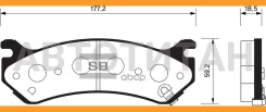 ������� ����. ���. /���. Hummer H2 04- rear/ Escalade 02-02 front/ HI-Q SP1298 SP1298 ����