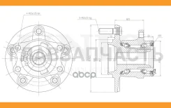 ������� ������ (� ABS) Mitsubishi Outlander II 05-, ASX 10-, Peugeot 4007 07- HUB20092 ����