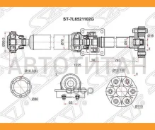 ��� ��������� RR Volkswagen Touareg 3,0/3,2/3,6/4,2/6,0 04-10/Porsche Cayenne 9PA 3,0/4,5 02-10 SAT ST7L6521102G, ������ ST7L6521102G ����