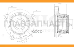 ������� ������ ������ (� ABS) Toyota Land Cruiser Prado 120,150 02-, Lexus GX (J120, J150) 02- HUB20256 ����