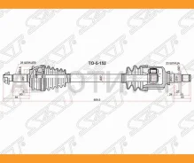 ������ � ����� FR LH Toyota Corolla ZRE15# 06-/Auris ZRE15# 06- SAT TO5152, �����/������ �������� TO5152 ����