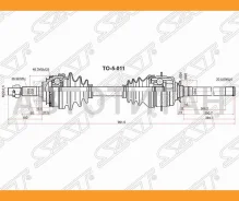 ������ � ����� FR RH Toyota Harrier #CU15 97-03 SAT TO5011, ������ �������� TO5011 ����