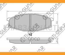 ��������� ������� �������� /�������� �������� 4�� /TI-GUAR ��� Nissan Patrol Y60 1987-1997; TG-1827 PN2132 4106002J90 TG1827 ����