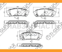��������� ������� �������� /������ �������� 4�� /TI-GUAR ��� Subaru Forester 2001-2008, Impreza 2000-2008; TG-7801 PN7801 26696FE040 26696FE050 320062...