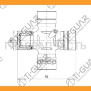 ���������� TI-GUAR /Toyota Corona Crown Hilux Hiace Toyoace Dyna 1980-1990; 26,5*81; TG-CJCS050; GUT12 0437130010 ST0437125010 TGCJCS050 ����