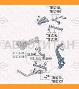 ����� �������� �������� ������� R AUDI A4/A6/Allroad 95-/ Skoda Superb 01-/ VW Passat 96- Tatsumi TEE1729R TEE1729R ����