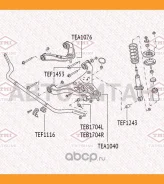 ����� ������� ������ L/R Nissan Navara/Pathfinder 04- TEA1076 ����