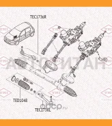 ���������� ������� ���� L Renault Megane/Scenic/Grand Scenic 02- TEC1736L ����