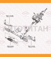 ���� ������� L/R Renault Fluence/Kangoo/Megane/Scenic 07- TED1039 ����