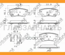 ��������� ������� �������� /������ �������� 4�� /TI-GUAR ��� Hyundai Sonata 2019-2022; TG-0002 PN6121 58302L4A05 TI-GUAR TG0002 TG0002 ����