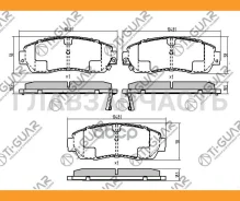 ��������� ������� �������� /�������� �������� 4�� /TI-GUAR ��� Haval Fx7 2018-, Chery Tiggo 8 Pro Max 2022-, Honda CR-V RE4; TG-0030 204002140AA ST450...