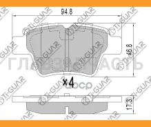 ��������� ������� �������� /�������� �������� 4�� /TI-GUAR ��� Citroen C4 2008-2020, Geely Emgrand 2015-2023, Peugeot 307 2000-2009; TG-0069 PN0069 42...