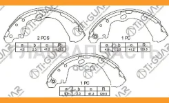 ��������� ������� /������ �������� 4�� /���������� /TI-GUAR ��� Nissan Serena C24 1999-; TG-1193 BS22193 440600C725 440600C726 440600C727 TI-GUAR TG11...