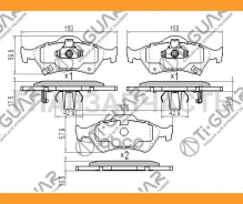 ��������� ������� �������� /�������� �������� 4��/TI-GUAR ��� Toyota Yaris 2005- NSP90, KSP130; TG-1839 PN1839 044650D050 044650D120 TI-GUAR TG1839 TG...