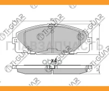 ��������� ������� /�������� �������� 4�� /������������ /TI-GUAR ��� Toyota Hiace #H2# #CH1# 2003-2005; PN1144 TG-247 PN1237 TG-247C 0446525040 V911500...