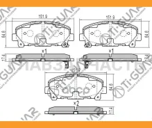 ��������� ������� �������� /�������� �������� 4�� /TI-GUAR ��� Honda Accord Tourer 2001-2015; Acura TLX 2014-2020; TG-778 PN8865 45022TL0G50 45022TL3Q...