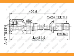 ���� ���������� /������ /TI-GUAR ��� Toyota Camry ACV3# MCV3# 2001-2006 /27*40*24; TG-CVJ0089 0111ACV30RH 4303033050 JC21059R TI-GUAR Tgcvj0089 TGCVJ0...