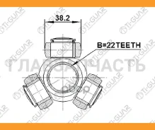 ������� /TI-GUAR ��� Nissan Juke 2010- Civic 2006-2008 KIA Ceed 2006-; 22x38.2; TG-TR22/38.2; (0216F15 TGTR22 38.2) 391011KA0B 391001KA0B TI-GUAR TGTR...