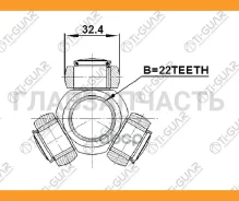 ������� /TI-GUAR ��� Hyundai Santa Fe 2006-2012 Getz 2002-; 22x32.4; TG-TR22/32.4; 4950525B00 2216SPA TGTR22324 TGTR22324 ����