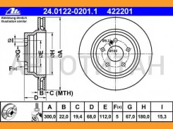 ����. ���� ���. ����. [300x22] 5 ���. Mercedes C219/W211/S211 05/05- 8DD355108861, 8DD355108851, 54155, 54155PRO, 0986479042, 92115505, 98200115501PRO...