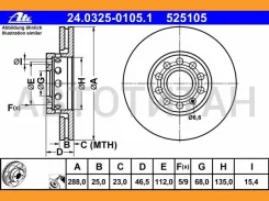 ����. ���� ���. ����. [288x25] 5 ���. AUDI 100/A4/A6 1,8-3,7 90 Skoda SuperB 00 VW Passat 1,8-2,8/Variant ALFA Romeo 96 8DD355102811, 53942, 186271, D...