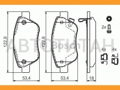 ������� ��������� �������� ������ OPEL:Corsa D 07.06- BD5916, WS2017.03, 12324, 051, 081, 2398202, GDB1700, GDB1700DTE, GDB1713, B1104041, BP1104041...