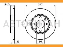 ���� ����. ���. [247x13] 4 ���. Peugeot 206/306 1,4 97-, Citroen Xsara 1,4/1,5 97 24011301851, 52516, 52516PRO, 6028153, DF2815, 186598, 0986479B55, 9...