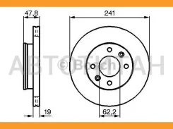 ���� ����. ���. ����. [241x19] 4 ���. Hyundai Getz 1.1/1.3/1.5 CRDi/1.6 [��� ABS] 09/02- 24011901151, 54341PRO, 54341, DF4283, 6042833, 186879, 982001...