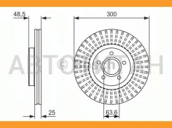 ���� ����. ���. [300x25] 5 ���. FORD C-MAX/C-MAX II/Focus C-MAX/Focus II/III/Grand C-MAX/KUGA 1.6-2.0 10.03-, Volvo C30/C70 II/S40 II/V50 1.6-2.4 04.0...