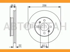 ���� ����. ���. ����. [256x22] 4 ���. Hyundai Accent 1.4-1.6/CRDI 11.05-. KIA Rio II 1.4-1.6/CRDI/16V 03/05- 0986479R77 ����