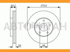 ���� ��������� �������� Nissan Almera/Primera 1.6-2.0/2.2D 00 24012801401, 50343, 50343PRO, 6043163, DF4316, DF4542, DF4744, 186728, 982001094, 982001...
