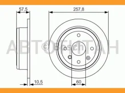 ���� ����. ���. [258 x 10,5] 4 ���. Daewoo/Chevrolet Nubira 1,6-1,8L(03-) Lacetti 1,4-1,8L(05-) 0986479S08 ����