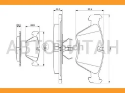 ������� �������� �BMW E34 1.8-2.5TDs 89-95/E32 3.0-5.0 86-94 0 986 490 640 270 00=571355B=FDB779 012, 2096801, 2347402, GDB1577, GDB916, 116030, 30123...