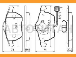������� ����. ���. AUDI A4/A6 01/95- VW Passat 10/96-05/05 BD1216, WS2075.00, WS2134.01, ADB11025, 12076, 085, 085X, 2301802, GDB1307, GDB1307DTE, GDB...