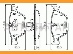 ������� ����. ���. BMW 3 E90/91/92 01/05- 5 E60/61 09/03- BD1414, WS2190.00, ADB01300, 036, 036X, 040, 057, 057X, 060, 2379301, 2379381, 2379401, 2409...