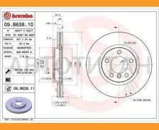 ���� ����. �������. [307x24] 5 ���. MINI Cooper (R60/R61) 10- Brembo 09B63811 09B63811 ����