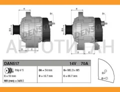 ��������� FIAT: Grande Punto 1.2/1.4/1.4 16V 05-, Panda 1.1/1.2/1.2 BI-Power/ Natural Power 03-, Punto 1.2 60/1.4 99- Lancia: MUSA 1.4 04- LRA02266, L...
