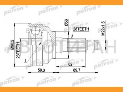 ���� ������ �-�� 28x56x23 Mazda: 626 ��� ABS 91-97 24047, 77020S, VKJA5139, 302788, 302763, 151268, MZ205016, JGI318, 3321K, P321K, KMZ201, GMZ1820K*...