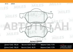 ������� ��������� �������� (����� Ceramic ����� PRO) Renault Megane II/Laguna II/Scenic II (TRW GDB1687) E500101 Miles E500101 E500101 ����