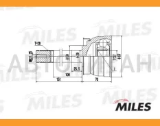 ���� �������� Nissan Pathfinder/Terrano 2.4-3.3 98- (GKN 303862) GA10020 [GA10020] GA10020 ����